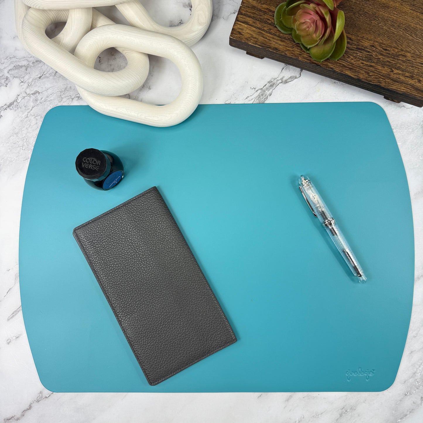 Writing Mat- Italian Repurposed Leather