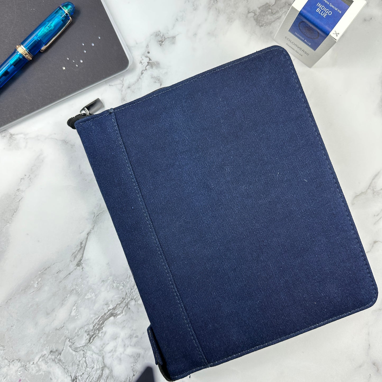 Denim 24 Zip Pen Case