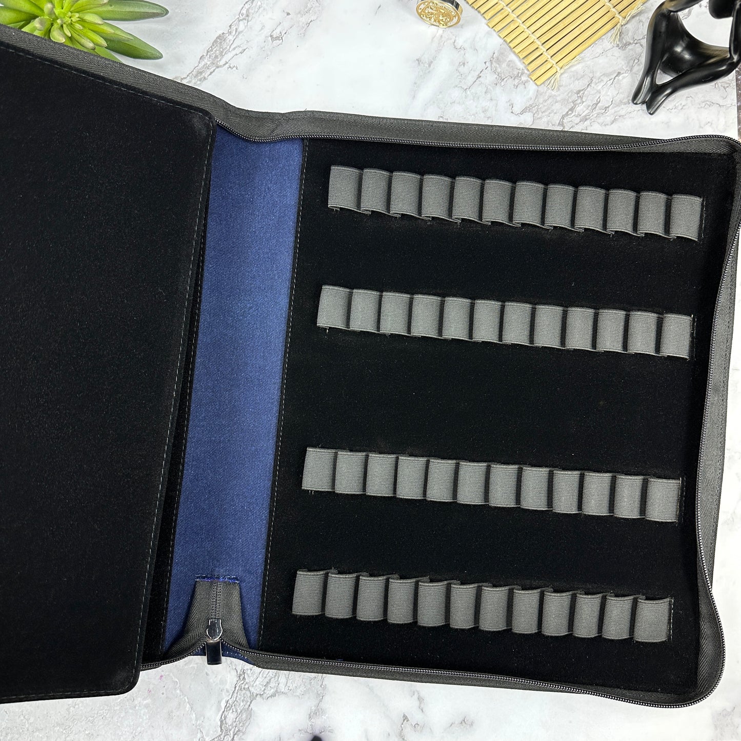 Denim 48 Zip Pen Case