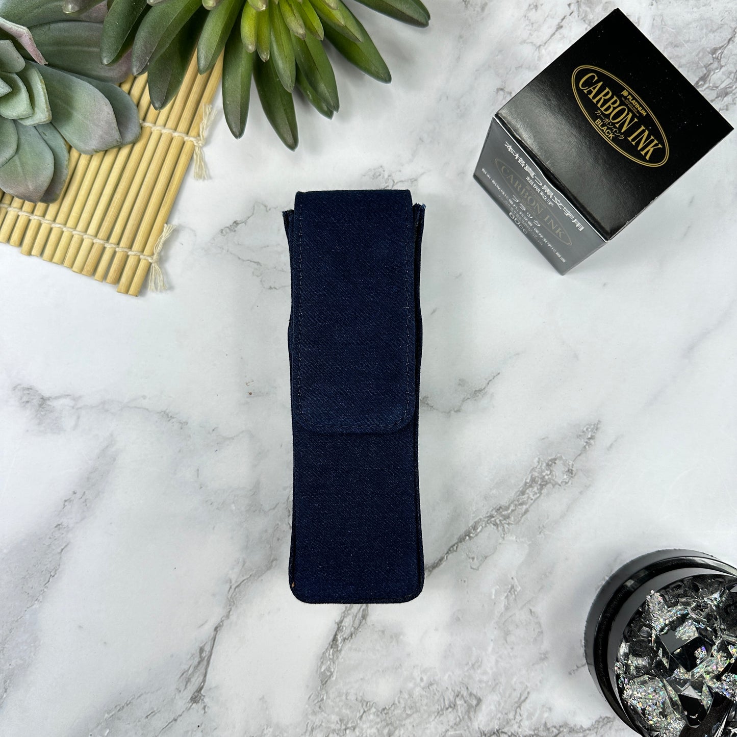 Denim 2 Pen Magnetic Pen Case