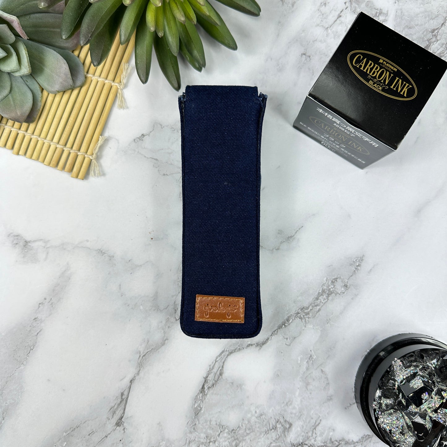 Denim 2 Pen Magnetic Pen Case