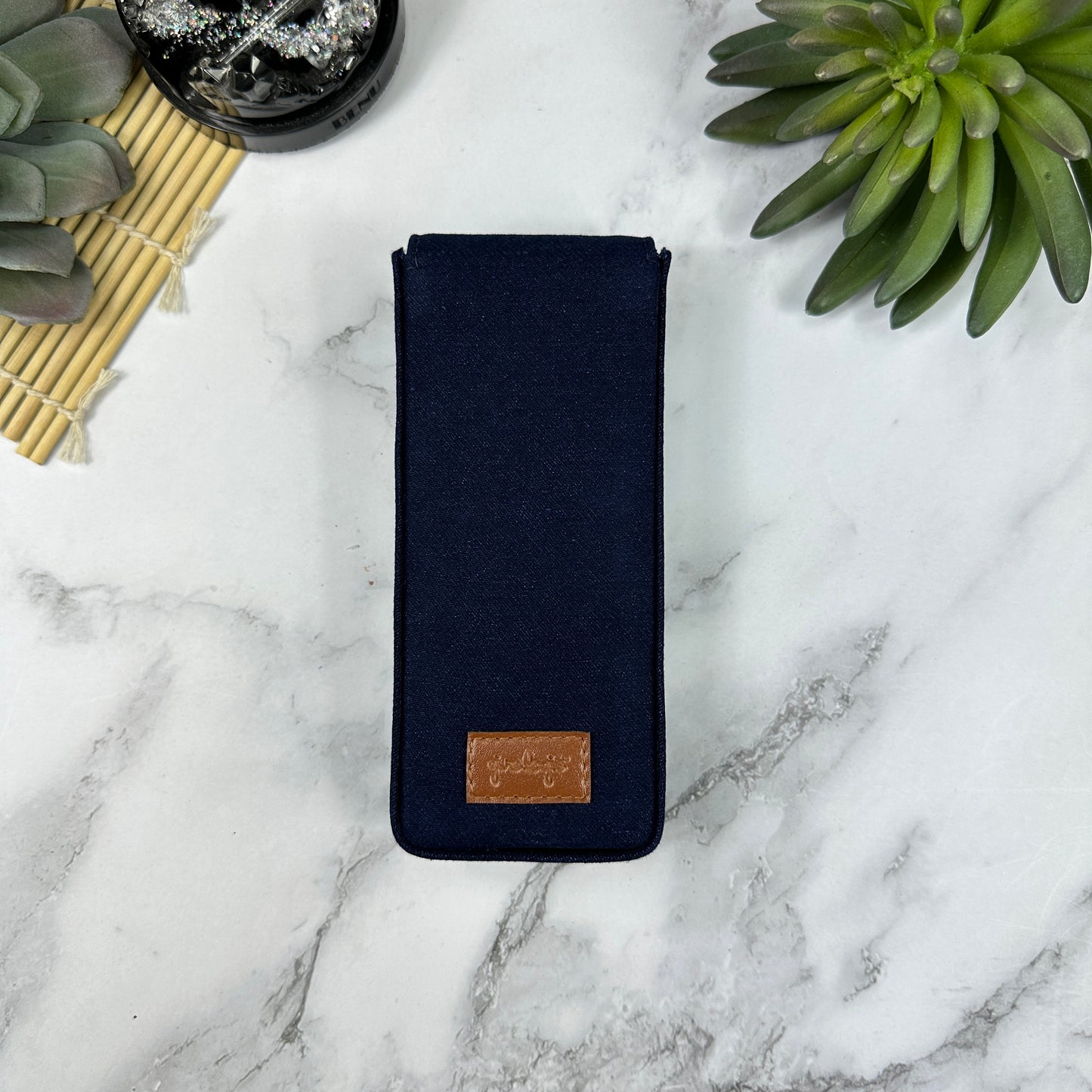 Denim 3 Pen Magnetic Pen Case